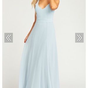 Show me your mumu Jenn maxi dress steel blue XS